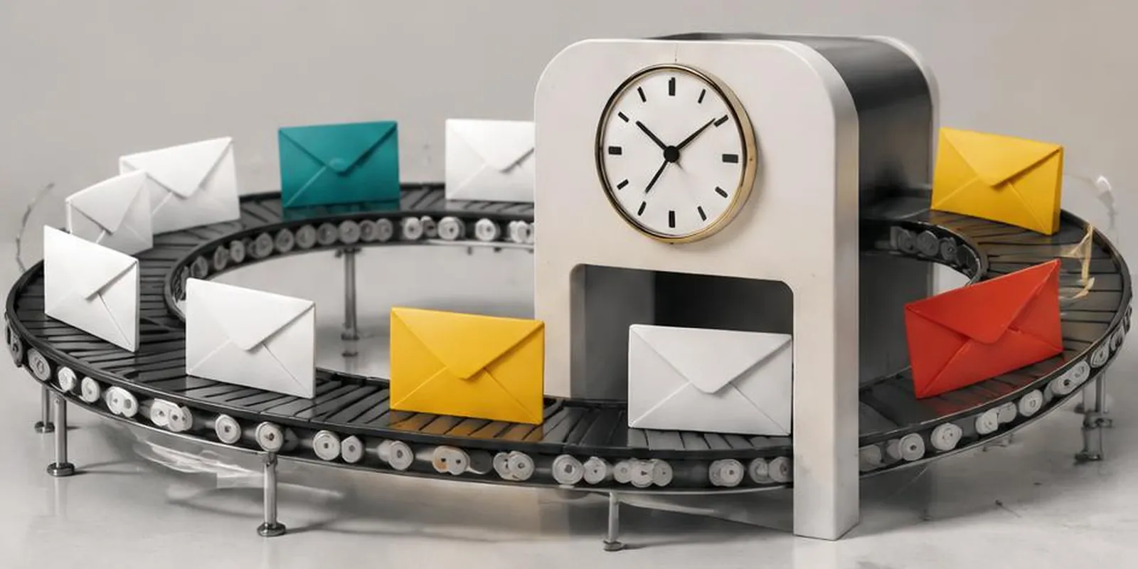 Email envelopes on an automated lifecycle conveyor