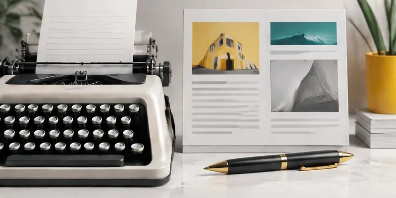 Typewriter, editorial layouts and writing tools