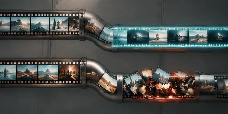 Video frames flowing through streaming pipelines