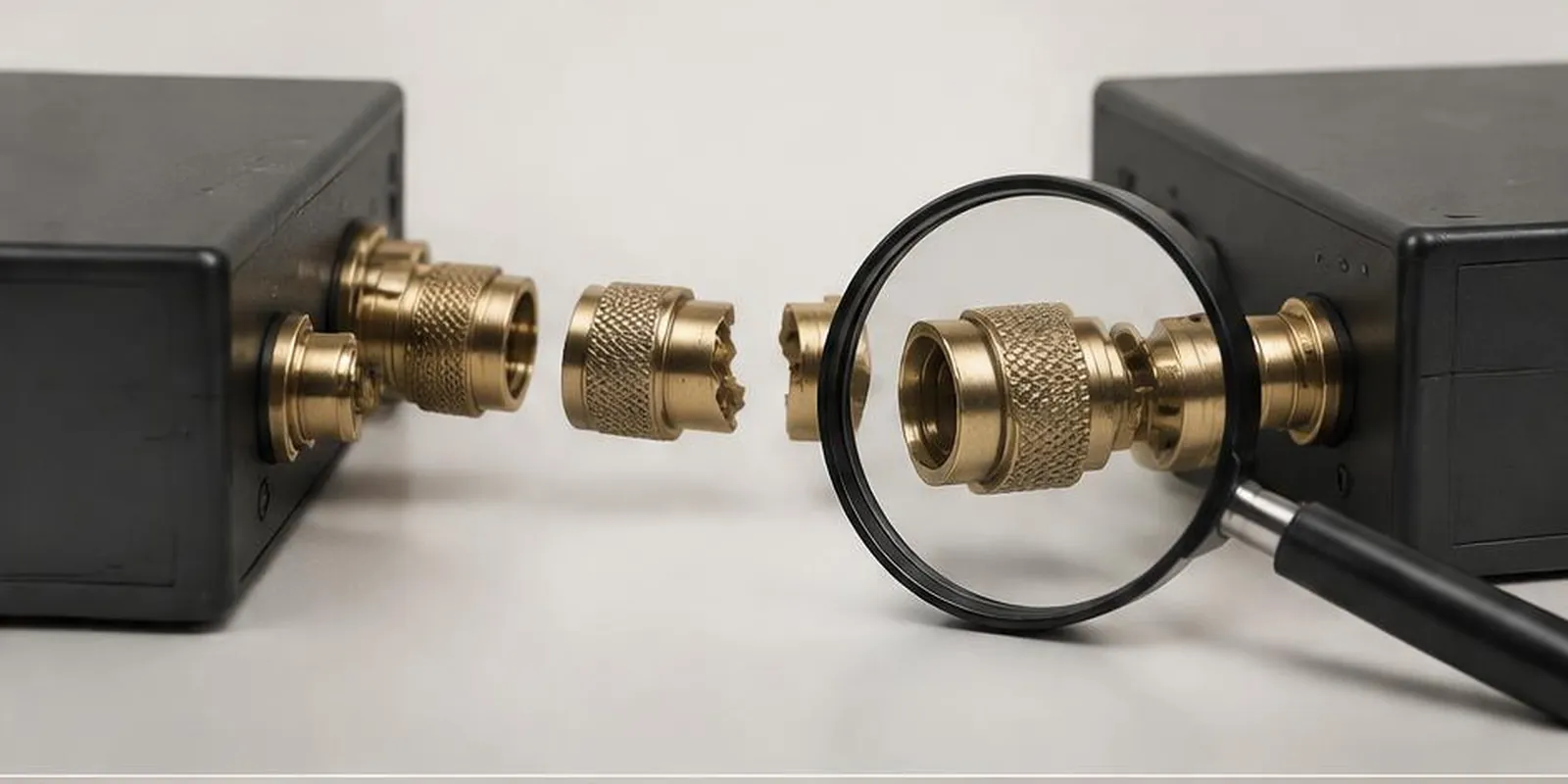 Magnifier inspecting disconnected API connectors