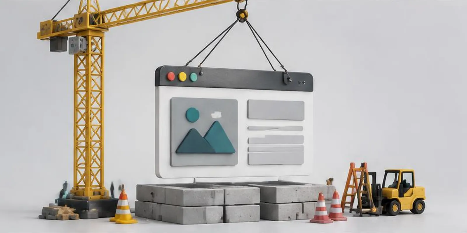 Crane launching a browser product above foundations
